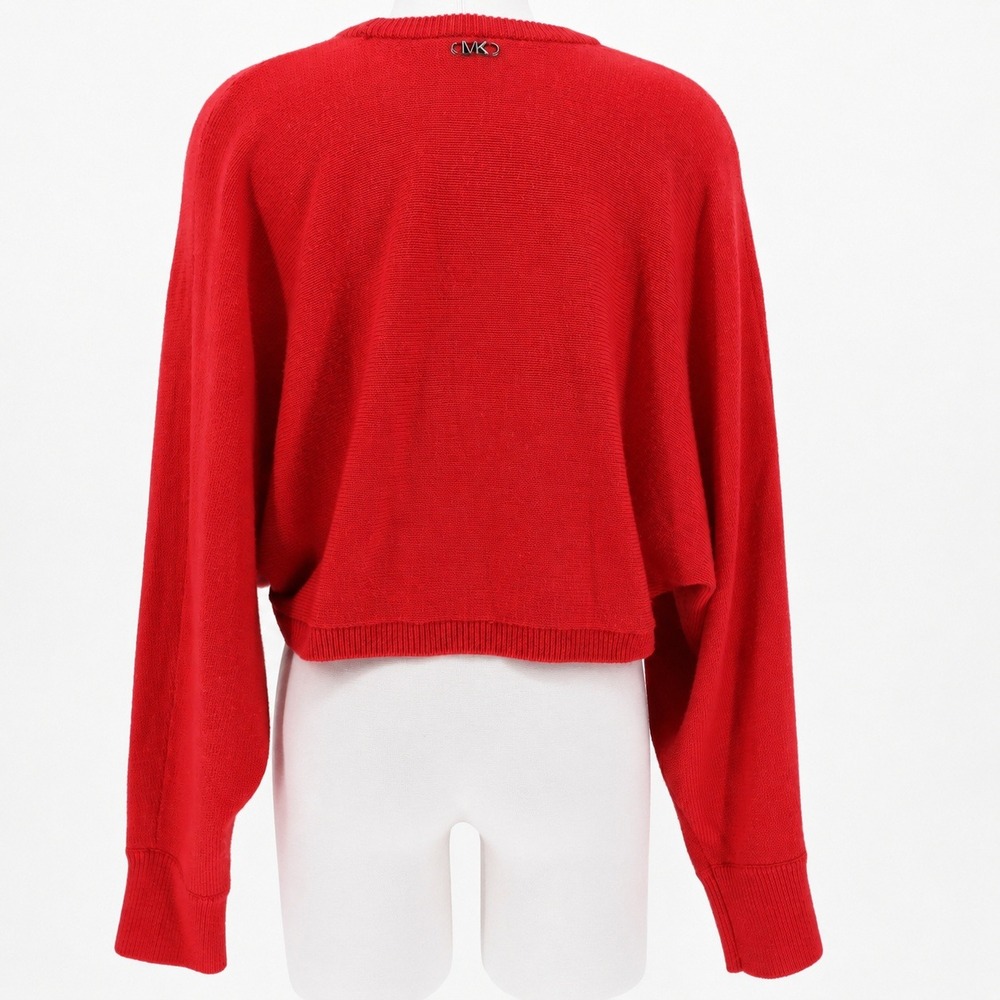 Michael Kors Merino Dolman Sweater Size M‎ 100% Merino Wool Cropped Knit GUC